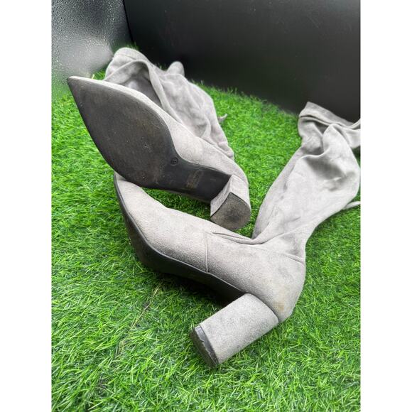 Charolette Russe- Gray Suede- Over the Knee Heeled Boots - Size 8 W - Picture 4 of 9